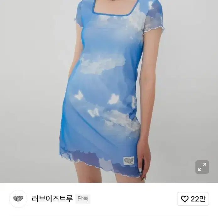 [BUNJANG] 러브이즈트루 프린팅 원피스 새상품 / 러브이즈트루 프린팅 원피스 새상품
