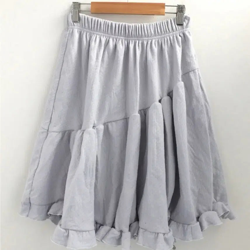 [BUNJANG] Pieuvre Flare Cotton Slit Skirt / 너의빈 플레어 코튼 절개 스커트 치마 소라색 피에브레