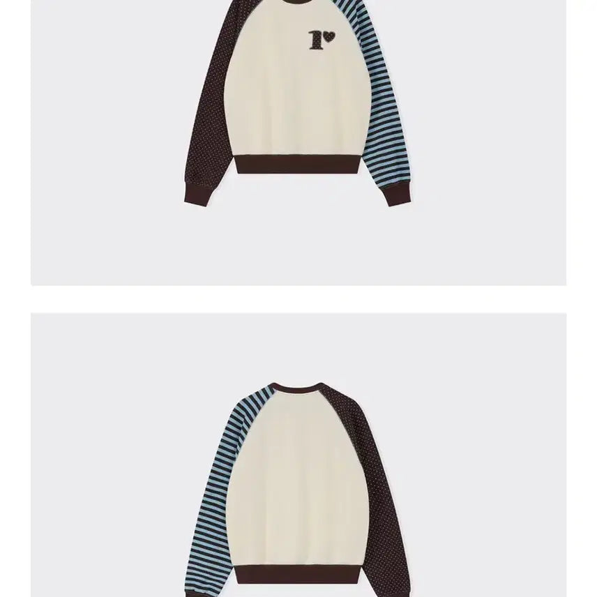 [BUNJANG] Ronron Dot Stripe Cream Long Sleeve T-shirt / 주말 할인! 론론 도트 스트라이프 맨투맨 긴팔 티셔츠 크림