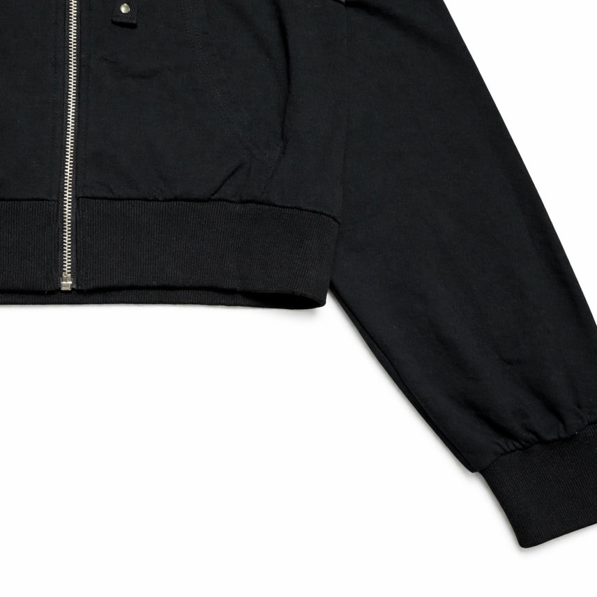 [BUNJANG] CECIL McBEE Black Cubic Crop Hooded Zip-up / JPN 일본 빈티지 Y2K 갸루 세실맥비 블랙 큐빅 크롭 후드집업 M