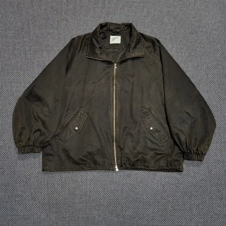 [BUNJANG] 8 Seconds Vintage High Neck Blouson Jacket - Brown (M) / 에잇세컨즈 빈티지 하이넥 블루종 자켓 브라운 (M)