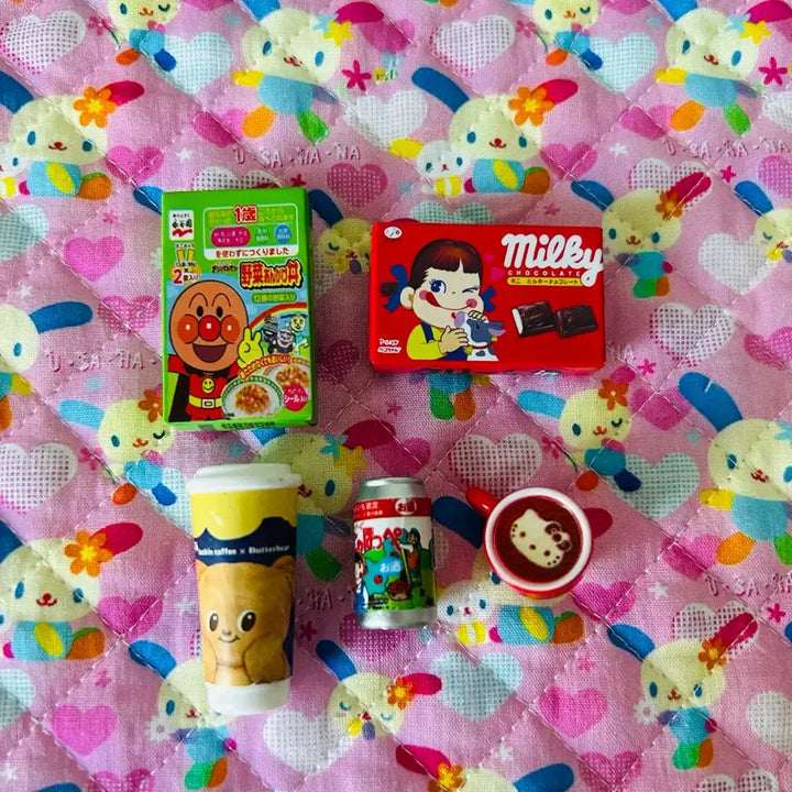 [BUNJANG] Peko, Anpanman, and Hello Kitty Miniature Snack Set / 미니어쳐 간식 5종 세트 (페코, 호빵맨,키티)