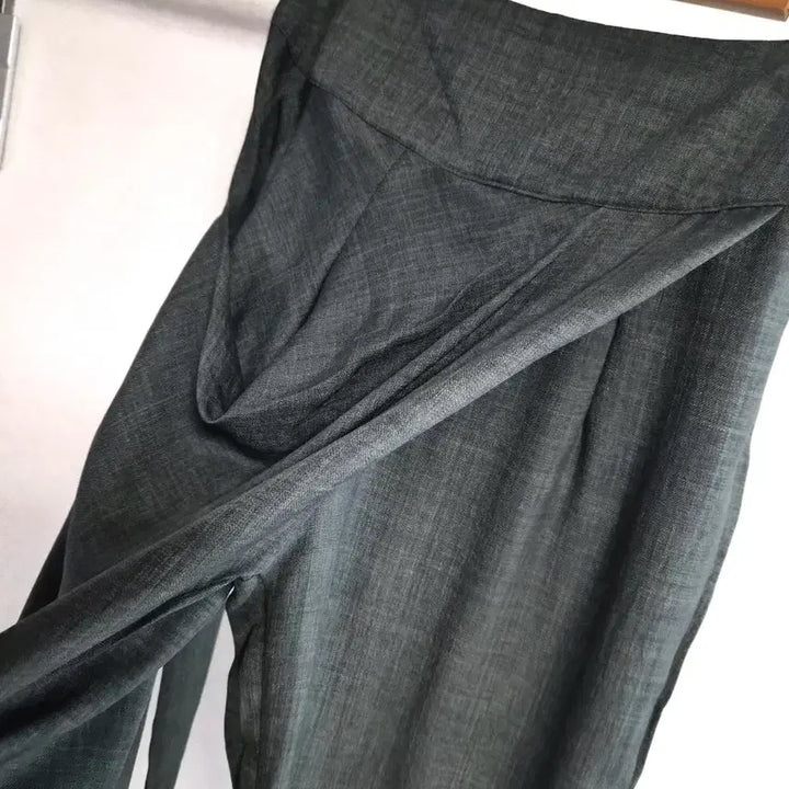[SOLD OUT] 새옷 랩 디자인 와이드 팬츠 회색