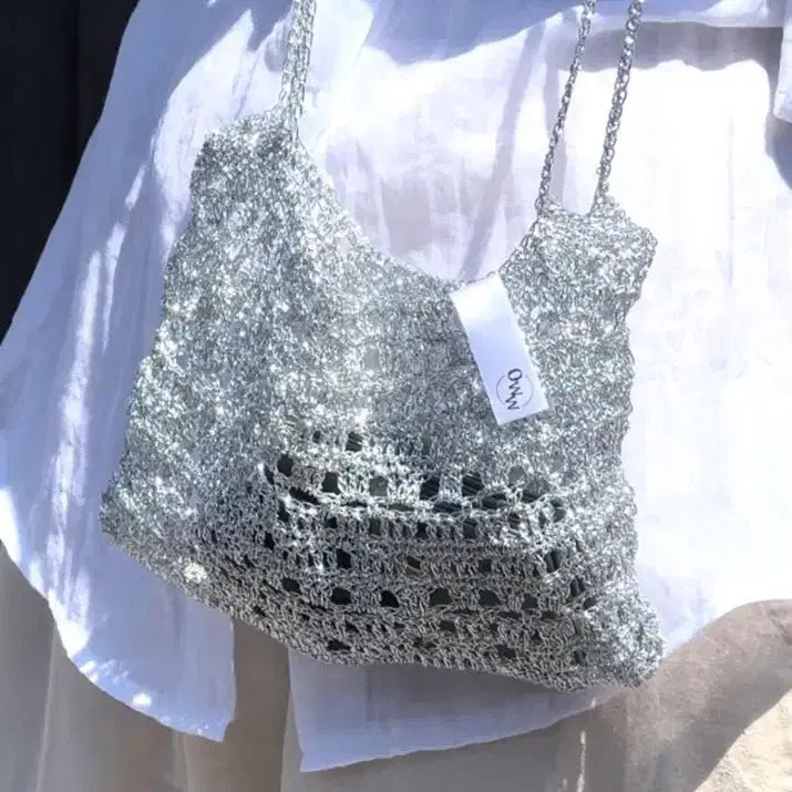[BUNJANG] OWW Silver Net Mini Bag / OWW 실버 네트 미니 가방 실버백 네트백