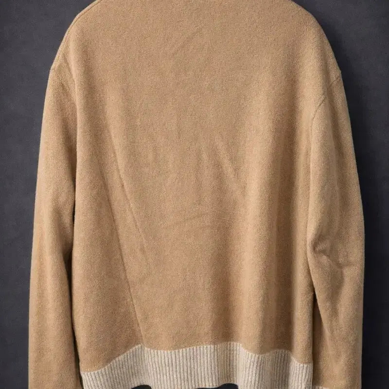 [SOLD OUT] 송지오옴므 양면 베이지색 브이넥 니트 가디건 46 95