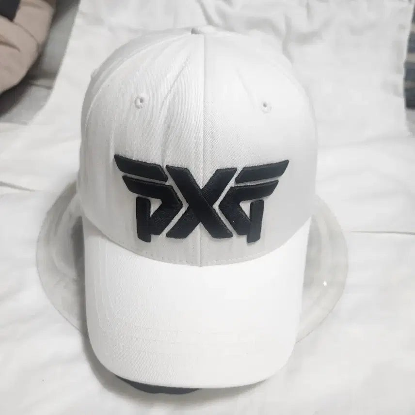 [BUNJANG] PXG 화이트 볼캡 모자 / PXG 화이트 볼캡 모자