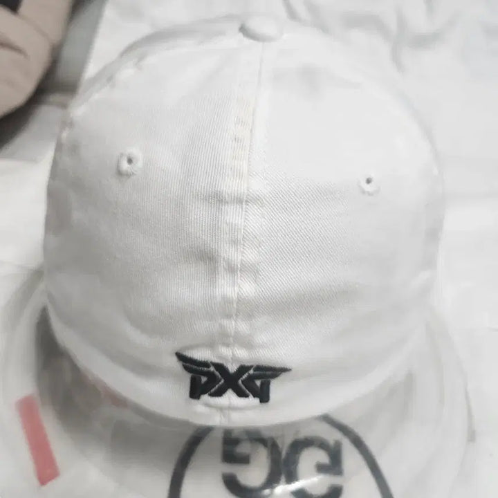 [BUNJANG] PXG 화이트 볼캡 모자 / PXG 화이트 볼캡 모자