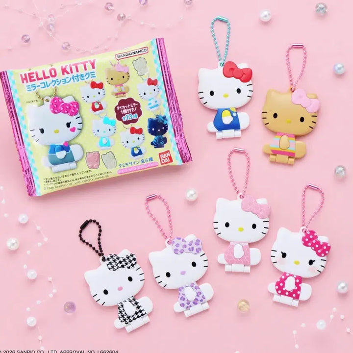 [BUNJANG] Sanrio Hello Kitty Mirror Collection Mascot Doll Keychain / (예약) 산리오 헬로키티 미러 컬렉션 거울 마스코트 인형 가챠 키링
