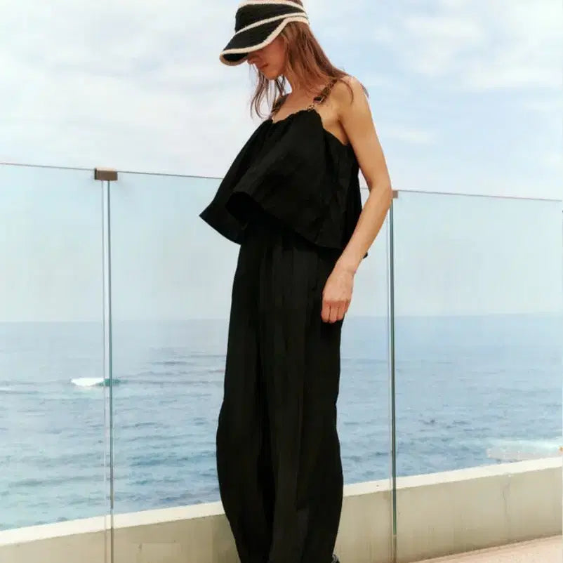 [BUNJANG] TIME Crinkle Panel Jumpsuit / (새상품) 타임 크링클 패널 점프수트