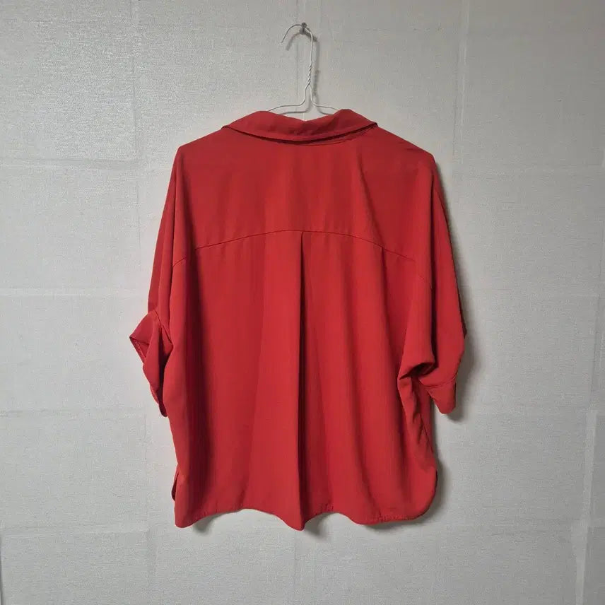 [SOLD OUT] SHEMISS 레드 컬러 반팔 셔츠