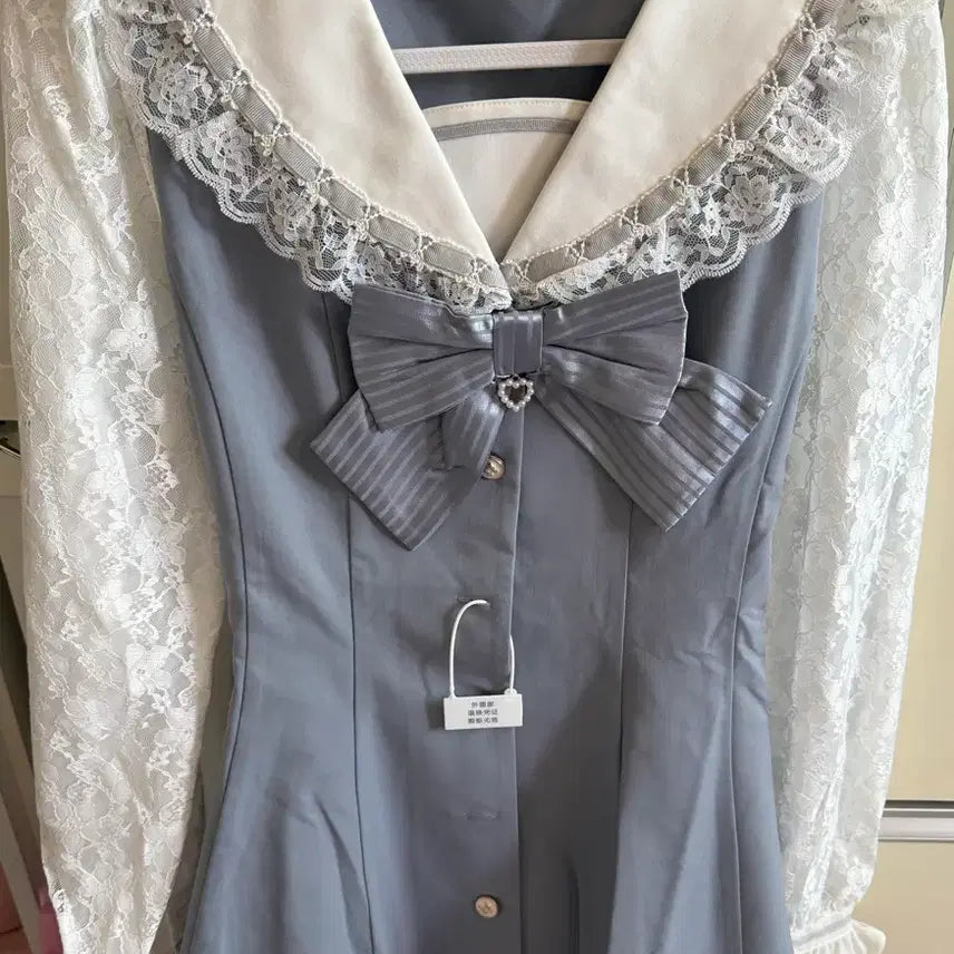 [SOLD OUT] 시크릿허니 세일러 칼라 셋업 블루그레이 양산형 지뢰계 리즈리사 앙크루즈