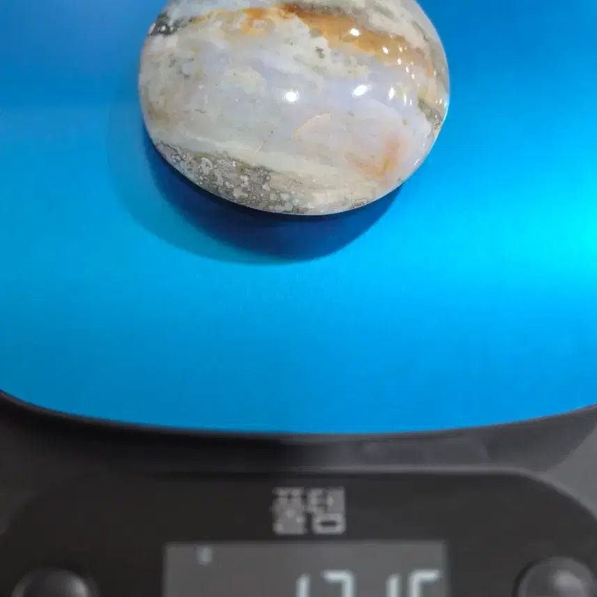 [BUNJANG] Ocean Jasper Palm Stone / 은은한 바다빛 힐링 원석, 오션 재스퍼 팜스톤 2개 세트