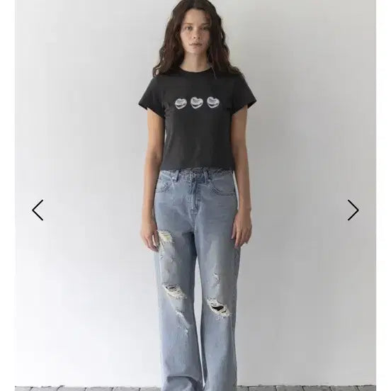 [BUNJANG] Haag Destroyed Denim Jeans M Light Blue / Haag (헤이그) a destroyed denim