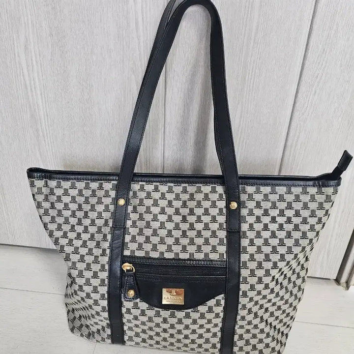 [BUNJANG] Lanvin Logo Pattern Canvas Shoulder Bag / 랑방 로고 패턴  캔버스 숄더백
