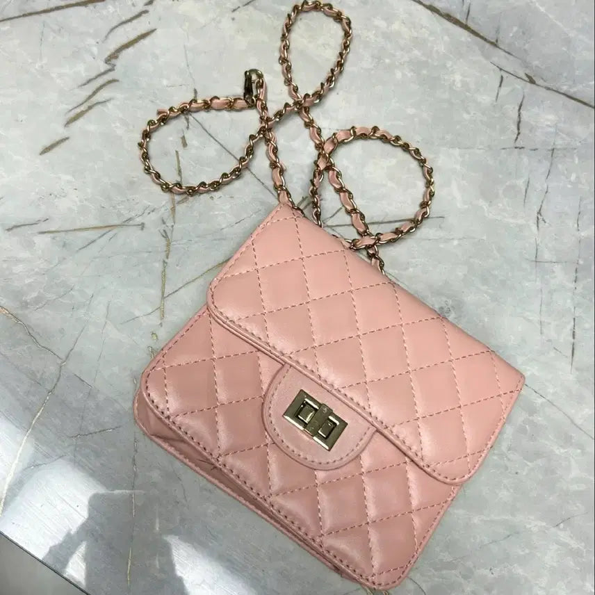 [BUNJANG] Chain Bag - Pink Crossbody/Shoulder Bag / 체인백 핑크