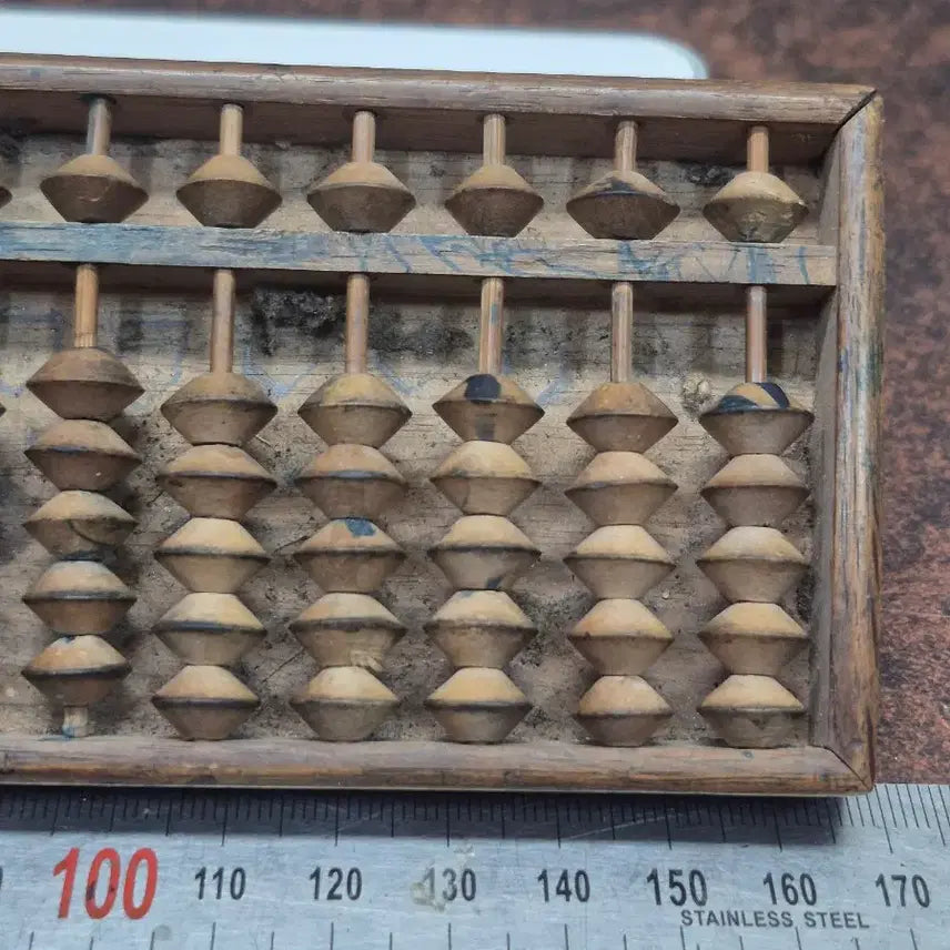 [BUNJANG] 1960s Portable Wooden Abacus / 1960년대 휴대용 소형 원목주판