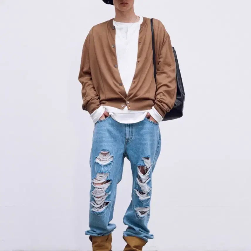 [BUNJANG] RECTO Distressed Denim Jeans (New) - M / 렉토 디스트로이드 데님진 청바지 판매 (새상품) S,M,L