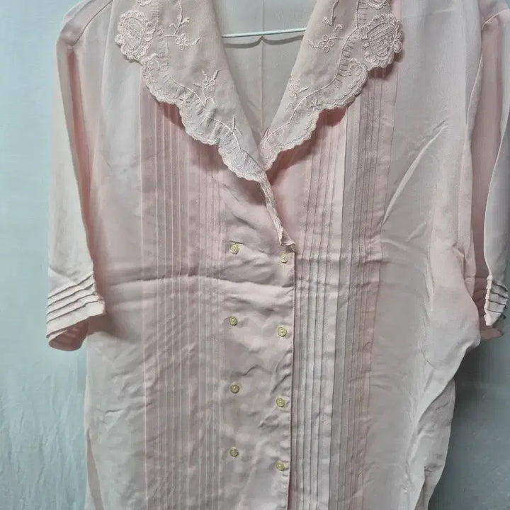[BUNJANG] Karen Scott Pink Lace Blouse / 카렌 스콧 핑크 견인 블라우스  18