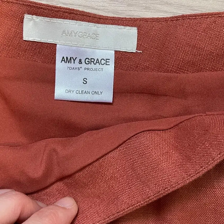 [BUNJANG] AMYGRACE 린넨 스커트 브릭색상 S사이즈 / AMYGRACE 린넨 스커트 브릭색상 S사이즈