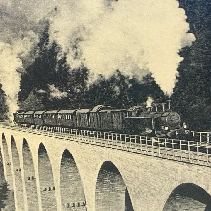 [BUNJANG] 1937 German Schwarzwaldbahn Steam Locomotive Original Postcard / 1937년 - 독일 슈바르츠발트 증기기관차 오리지널 엽서 2차대전 직전
