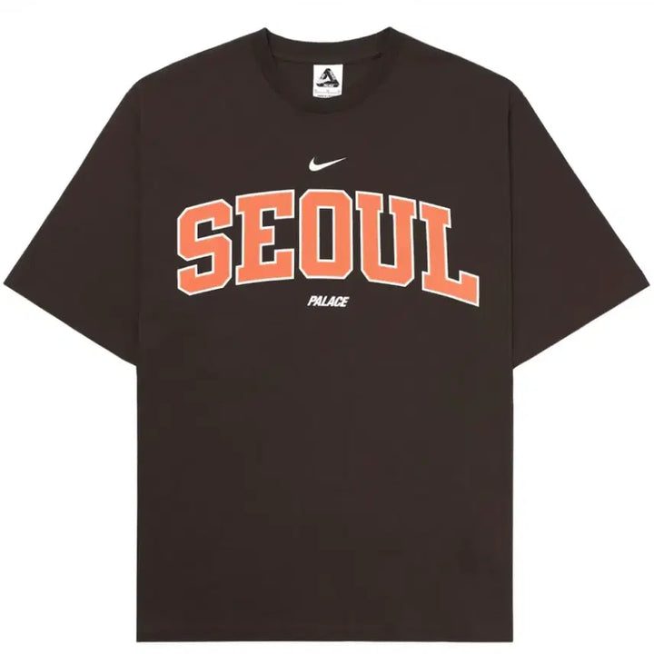[SOLD OUT] 팔라스 x 나이키 샵 티셔츠 홍대 브라운 - 25FW