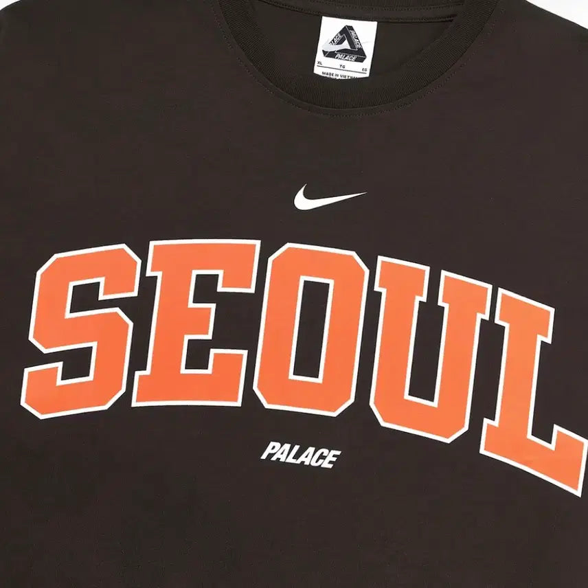 [SOLD OUT] 팔라스 x 나이키 샵 티셔츠 홍대 브라운 - 25FW