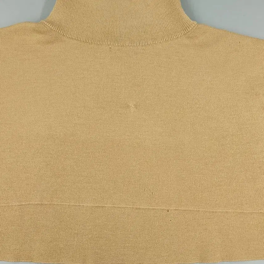 [BUNJANG] PEARLY GATES Beige Knitted Layered Fake Turtleneck / PEARLY GATES 파리게이츠 베이지 니티드 레이어드 페이크 폴라 W
