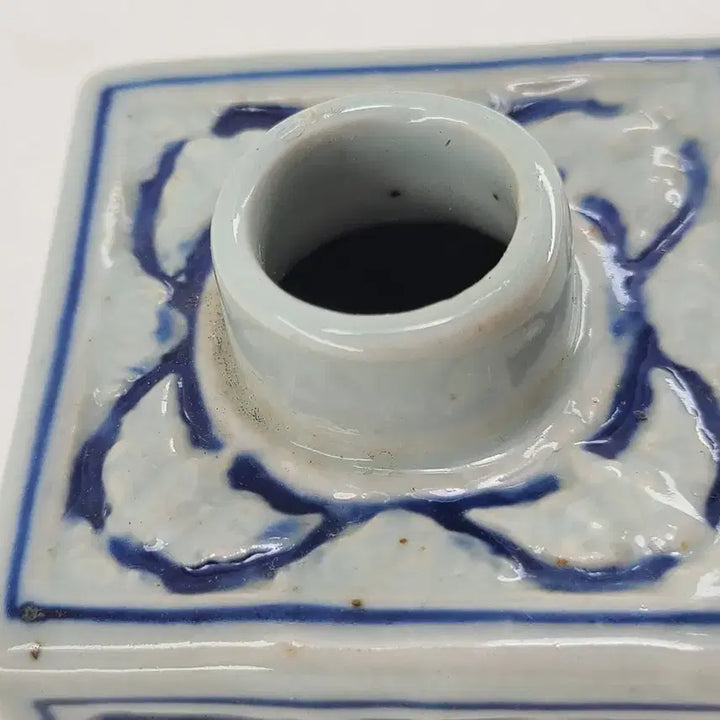 [BUNJANG] Blue and White Porcelain Square Tea Caddy / 청화백자 사각 차통