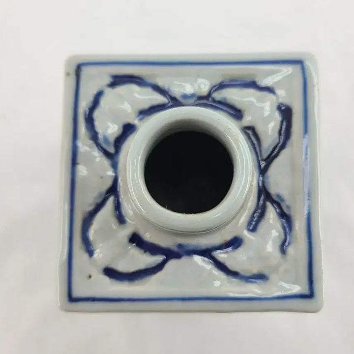 [BUNJANG] Blue and White Porcelain Square Tea Caddy / 청화백자 사각 차통