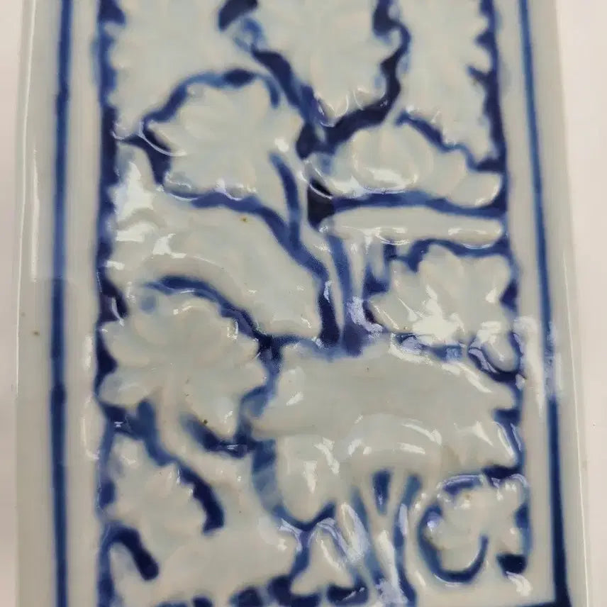 [BUNJANG] Blue and White Porcelain Square Tea Caddy / 청화백자 사각 차통