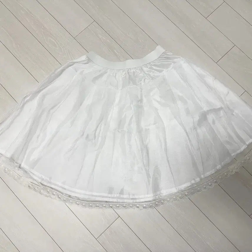 [BUNJANG] White Underskirt with Lace Detail / 계량한복 속치마