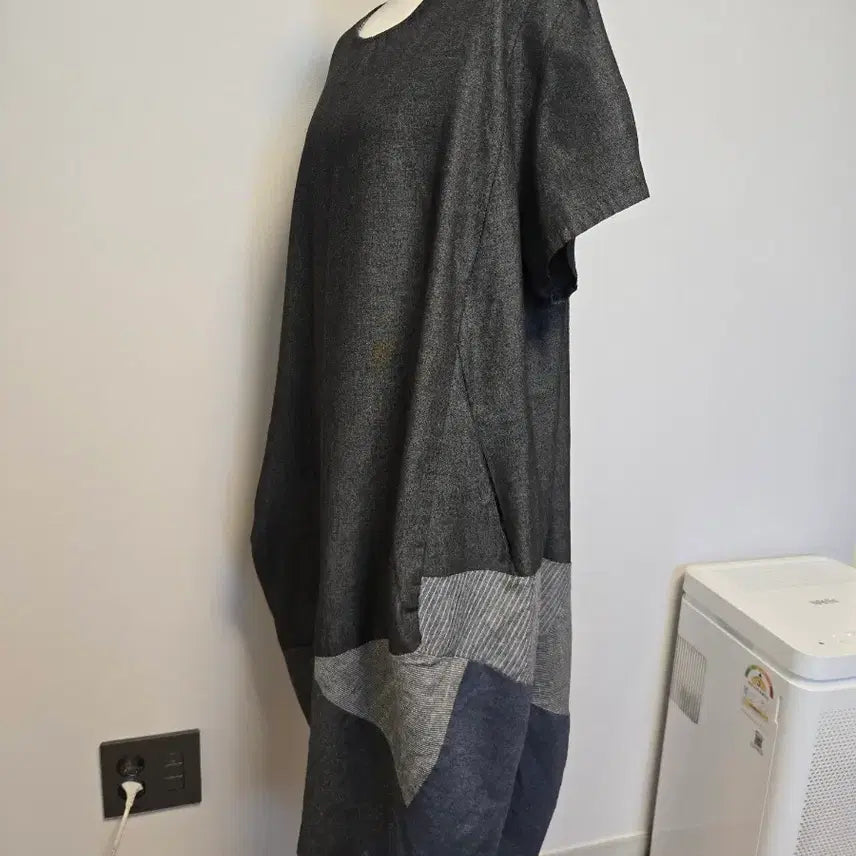 [BUNJANG] Color Block Long Dress / (free)배색 벙벙핏 원피스