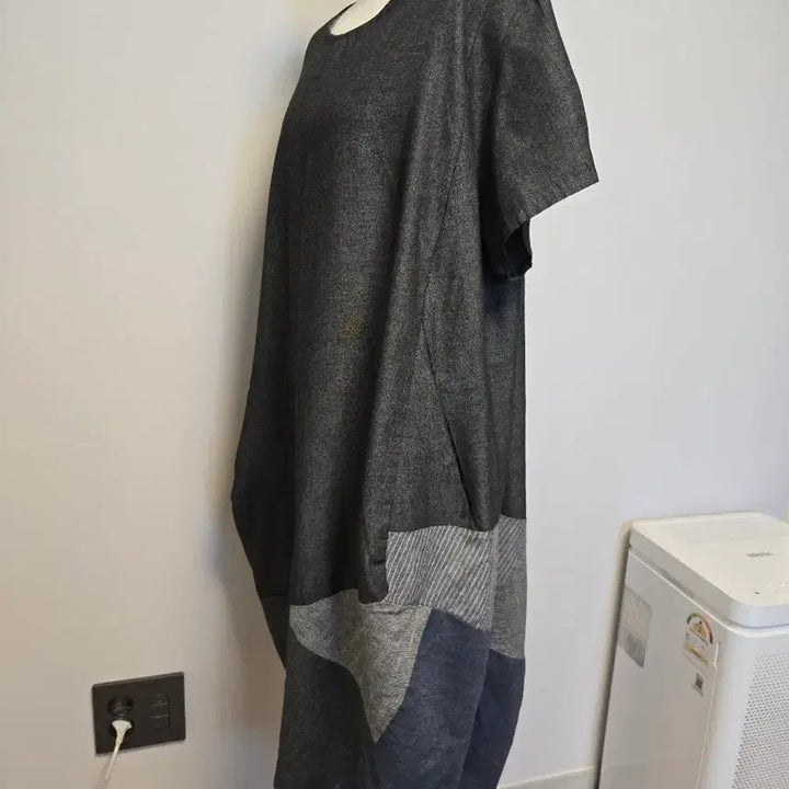 [BUNJANG] Color Block Long Dress / (free)배색 벙벙핏 원피스