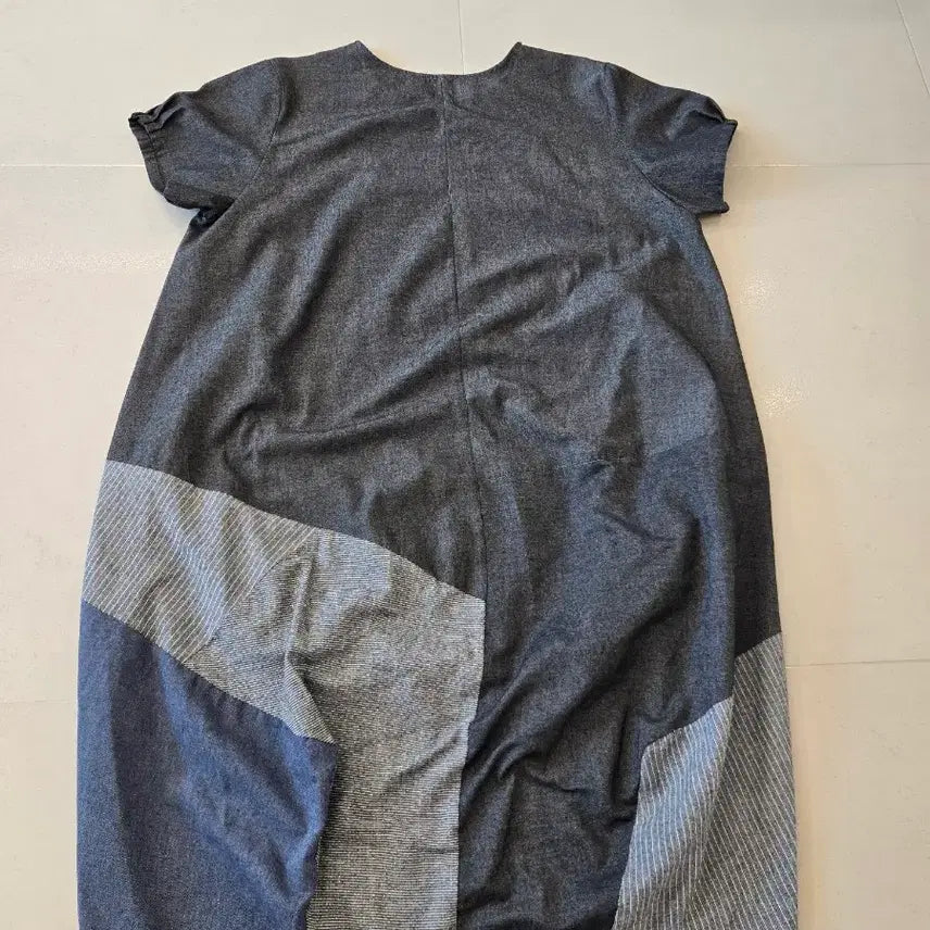 [BUNJANG] Color Block Long Dress / (free)배색 벙벙핏 원피스
