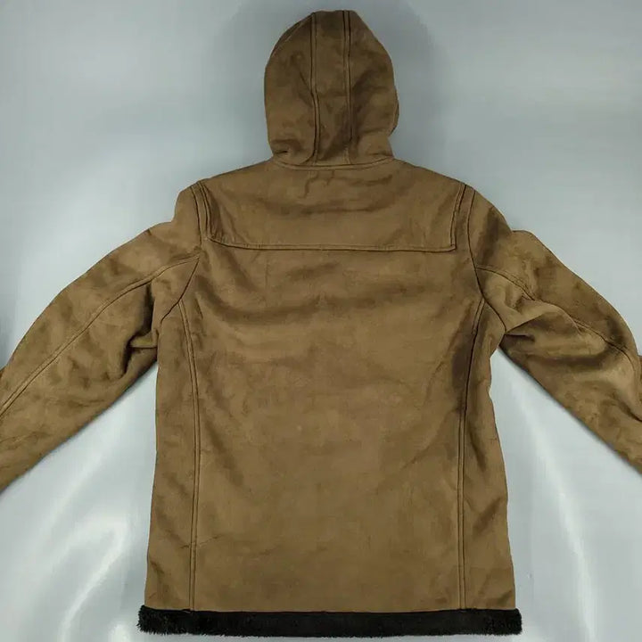 [BUNJANG] ROUSHATTE Beige Brown Toggle Button Fleece Jacket / ROUSHATTE JP 베이지 브라운 숄더패치 토글버튼 이너플리스 비건스