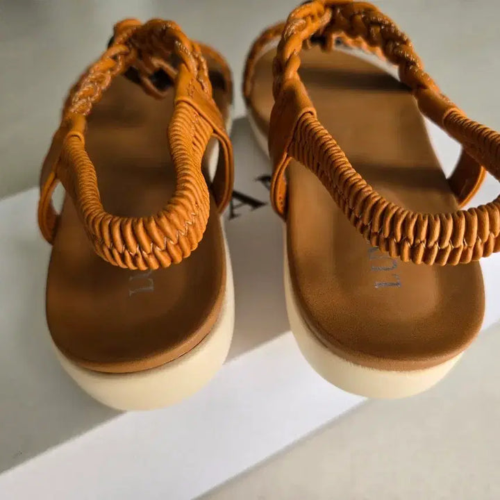 [BUNJANG] Brown Twisted Strap Sandals 245 / 브라운 꼬임 스트랩 샌들 245 새상품