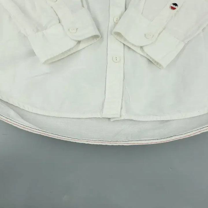 [BUNJANG] Tommy Hilfiger Linen Blend Shirt / 타미힐피거 타미진스 화이트 로고 린넨블렌드 남방 셔츠 S