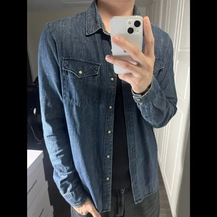[SOLD OUT] [L] GIORDANO 지오다노 데님 셔츠