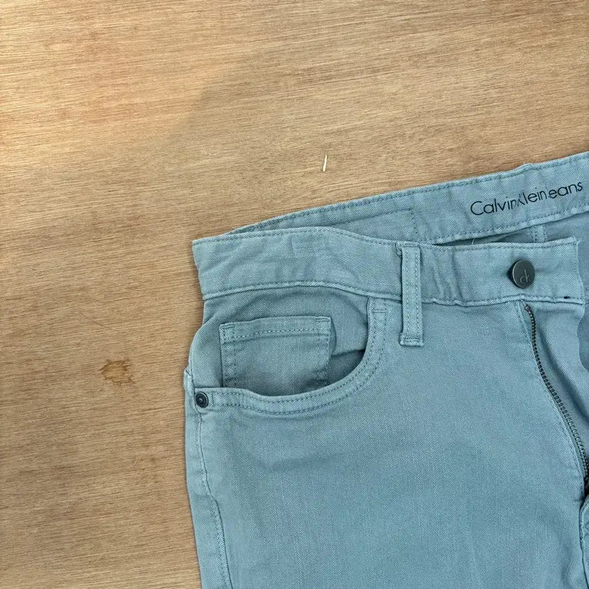 [BUNJANG] Calvin Klein Ice Blue Slim Fit Pants / Calvin Klein Ice Blue Slim Fit Pants