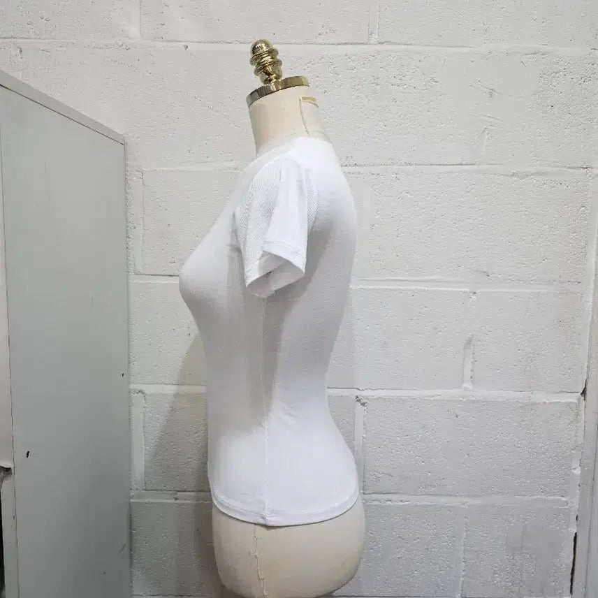 [SOLD OUT] 골지 라운드 반팔- 화이트