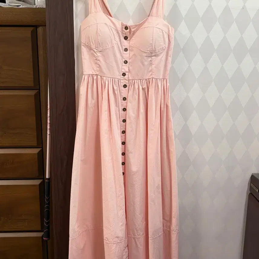 [BUNJANG] Shoulder Ribbon Dress / 어깨리본 원피스 (캡내장)
