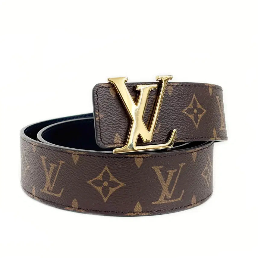 [BUNJANG] Louis Vuitton M0566U Reversible Belt / 루이비통 M0566U LV 금장 리버서블벨트 85 6TLVT20156