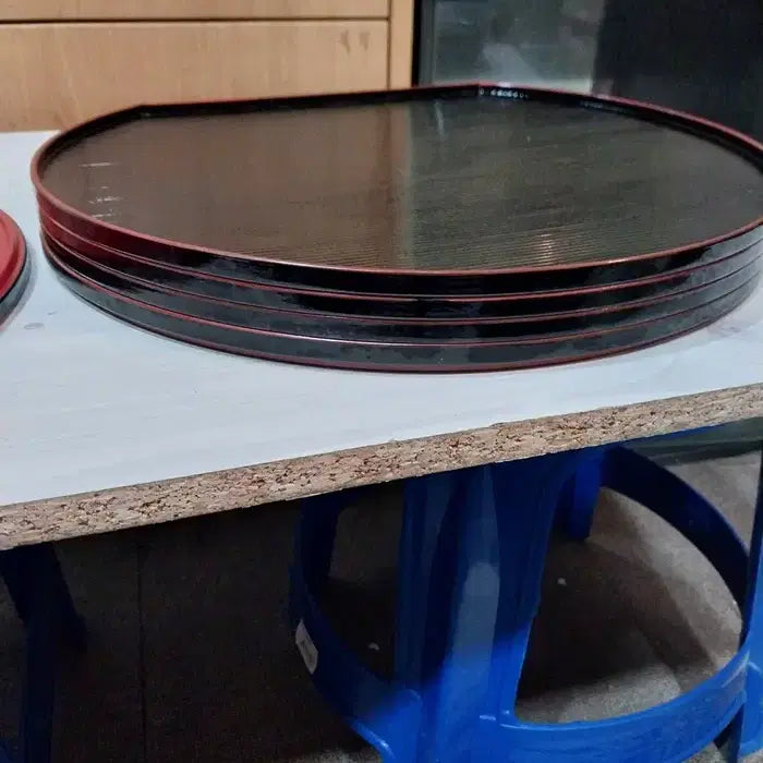 [BUNJANG] Vintage Unused Large Plastic Dish Set / 1970 미사용 대형 플라스틱 접시 세트