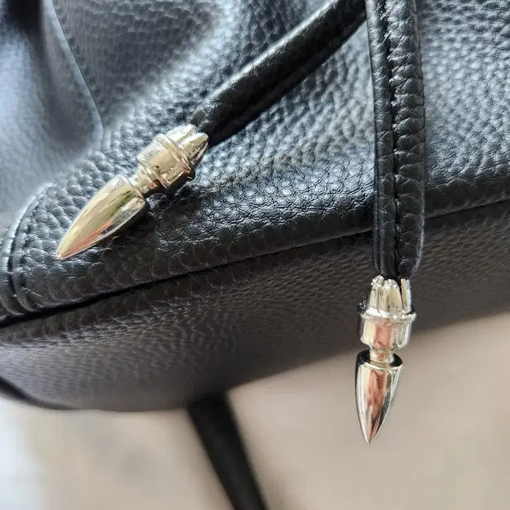 [BUNJANG] Chrome Hearts Black Leather Dagger Backpack / 크롬 블랙 레더 대거 백팩
