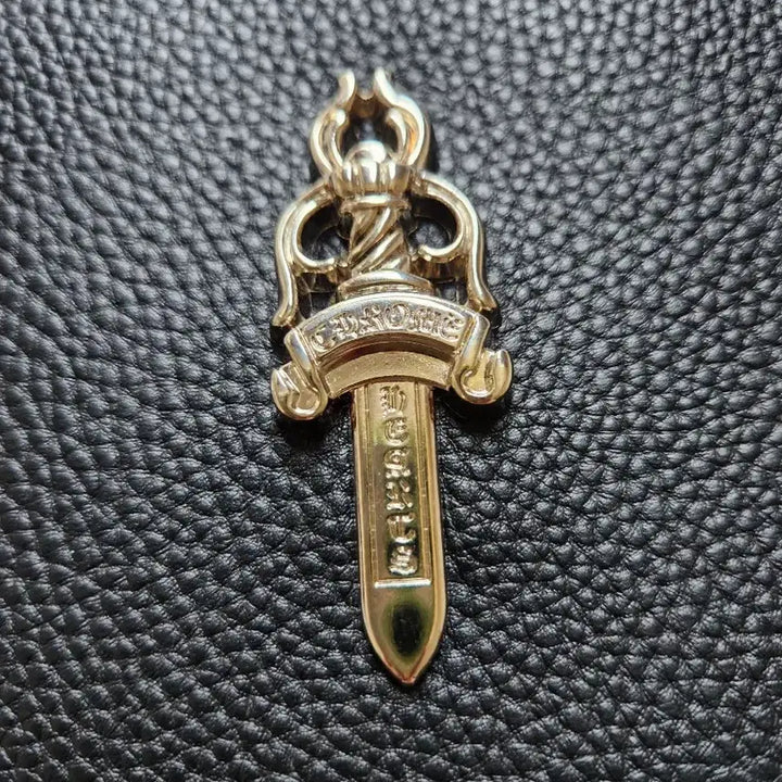 [BUNJANG] Chrome Hearts Black Leather Dagger Backpack / 크롬 블랙 레더 대거 백팩