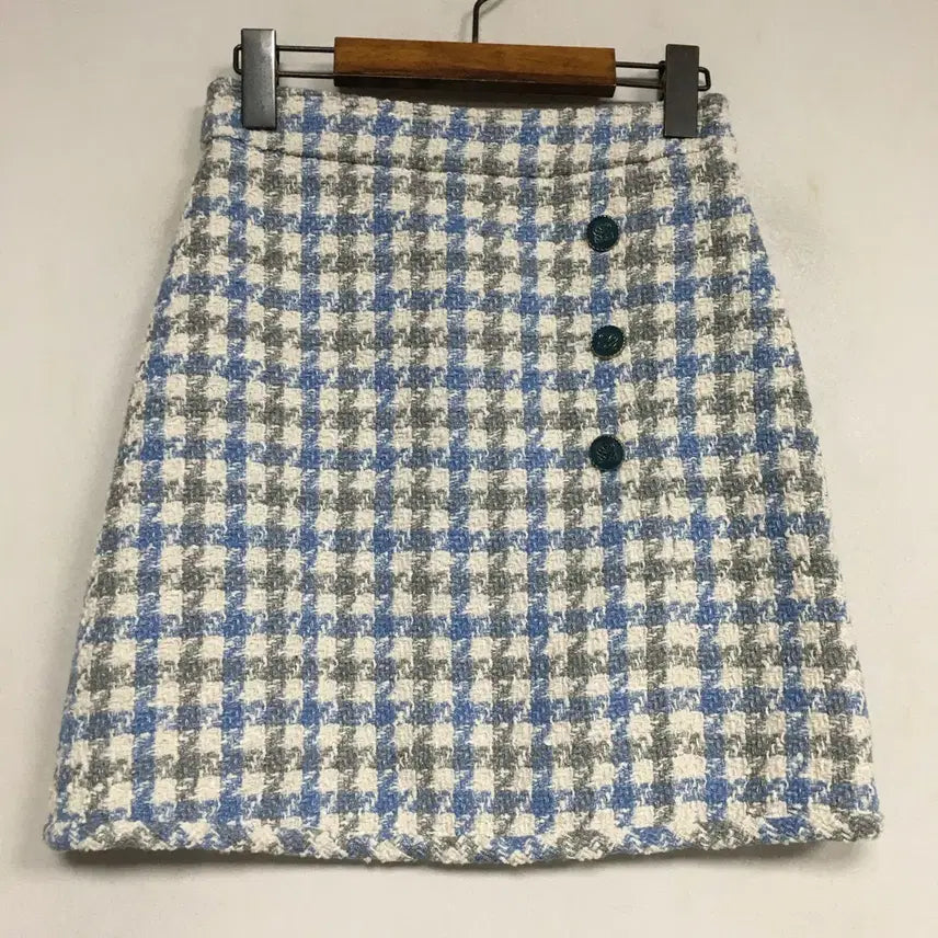 [BUNJANG] SANDRO Blue Check Tweed Skirt / SANDRO 산드로 블루 체크 트위드 스커트 26