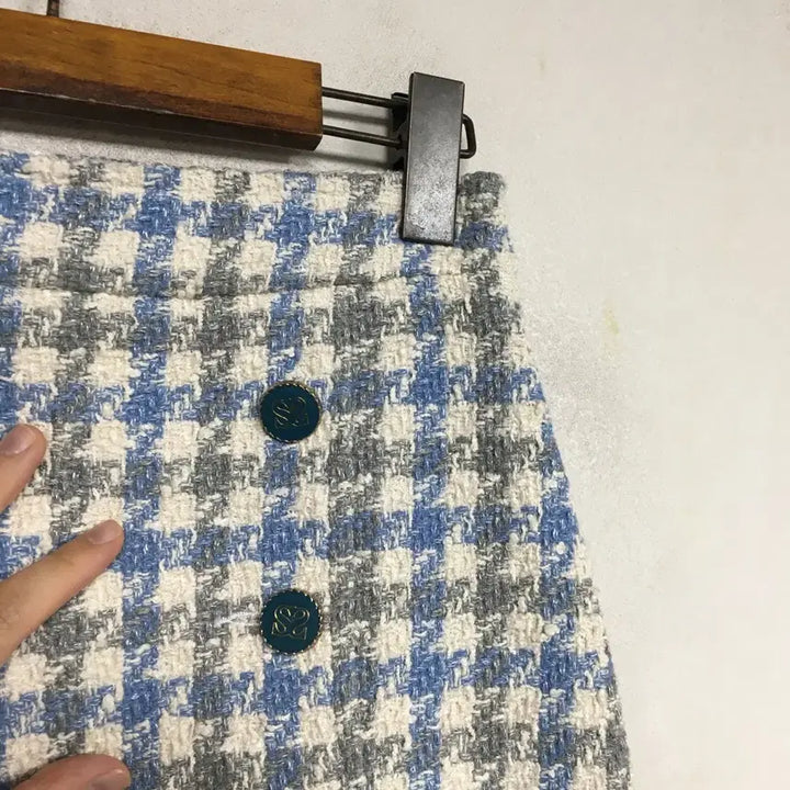 [BUNJANG] SANDRO Blue Check Tweed Skirt / SANDRO 산드로 블루 체크 트위드 스커트 26