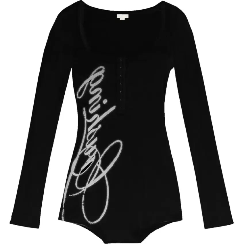 [BUNJANG] Bonne Black Body Suit - Size 1 / 본네 블랙 바디수트 - 1사이즈