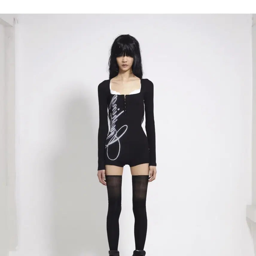 [BUNJANG] Bonne Black Body Suit - Size 1 / 본네 블랙 바디수트 - 1사이즈