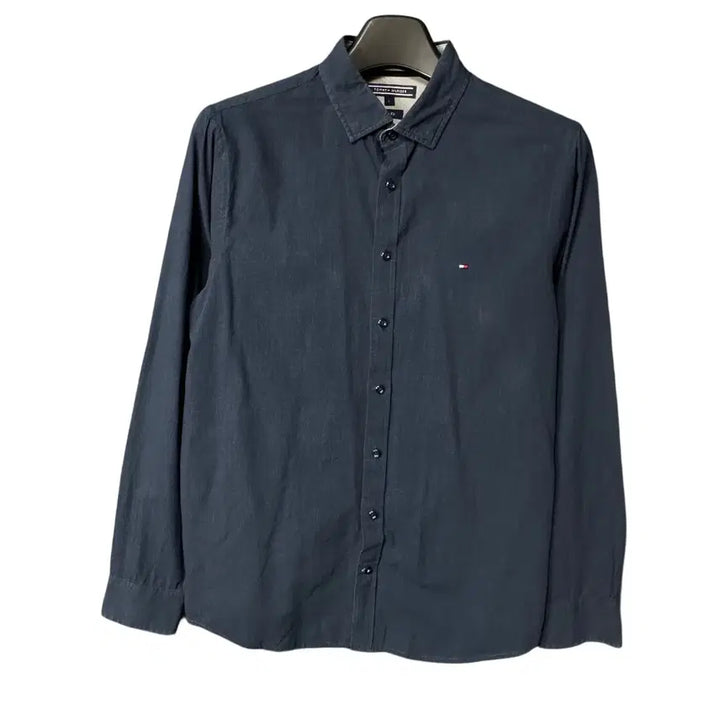 [BUNJANG] Tommy Hilfiger Navy Logo Shirt / L 타미힐피거 로고 네이비 셔츠 남방